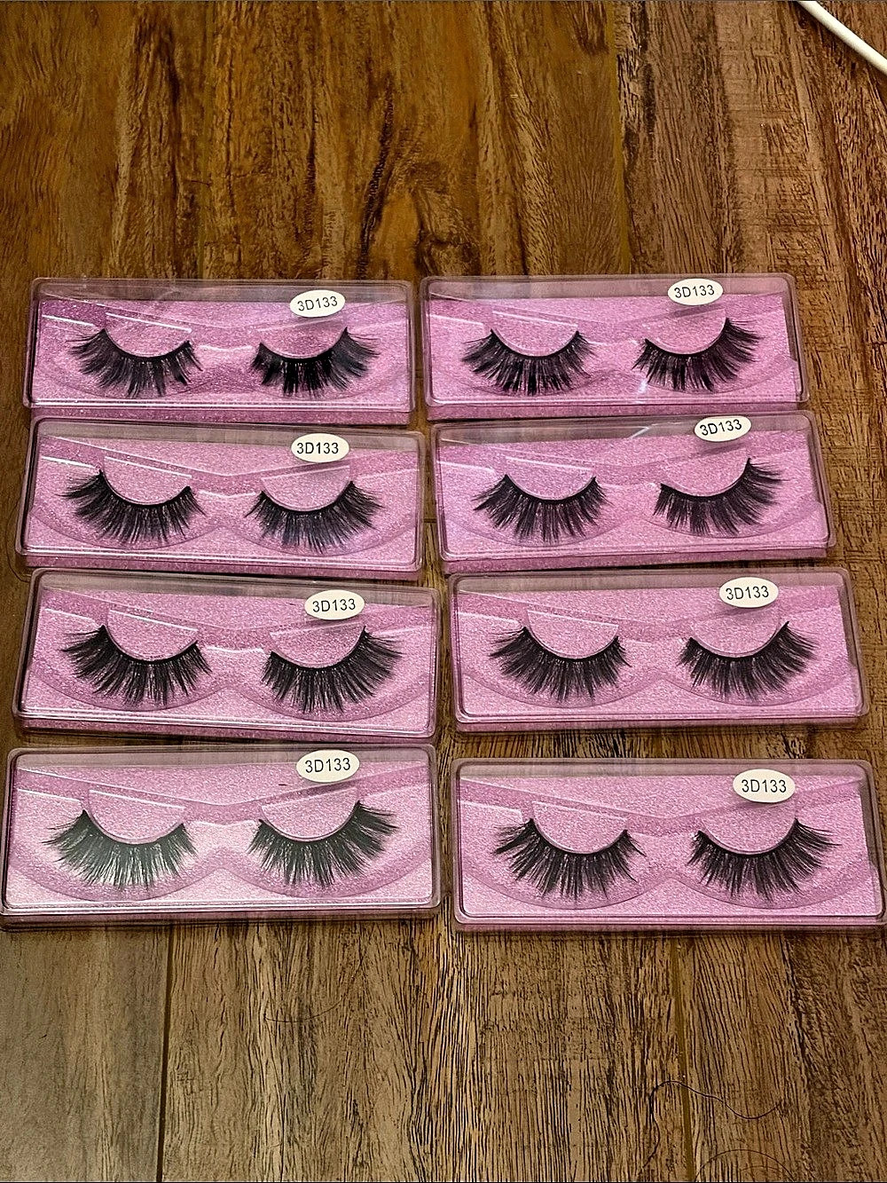 3D False Eyelashes in Black & Pink NWT